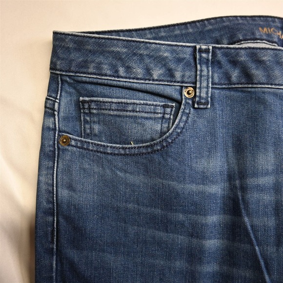Michael Kors 12 High Rise Skinny Raw Hem Medium Wash Stretch Denim Jeans - Picture 2 of 7